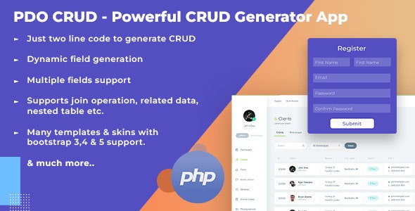 PDO Crud – Advanced PHP CRUD application (Form Builder & Database Management)