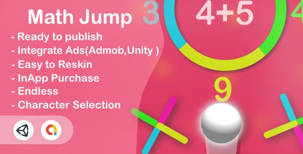 Math Jump (Unity Complete+Android+iOS+Admob)