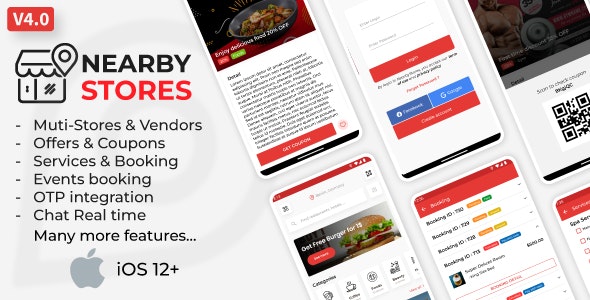 NearbyStores iOS - Offers & Coupons, Events, Restaurant, Services & Booking 4.0