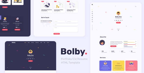 Bolby - Portfolio/CV/Resume HTML Template