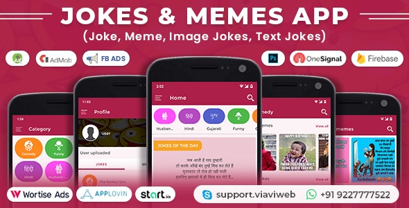 Android Jokes & Memes App (Joke, Meme, Image Jokes, Text Jokes)