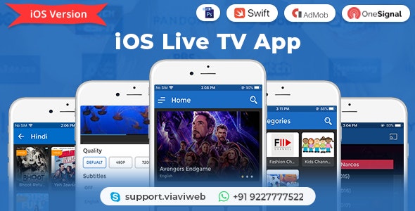 iOS Live TV ( TV Streaming, Movies, Web Series, TV Shows & Originals)