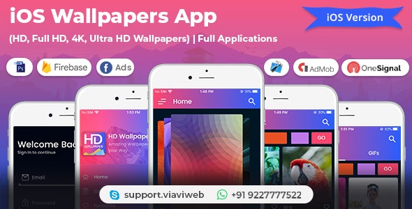 iOS Wallpapers App (HD, Full HD, 4K, Ultra HD Wallpapers)