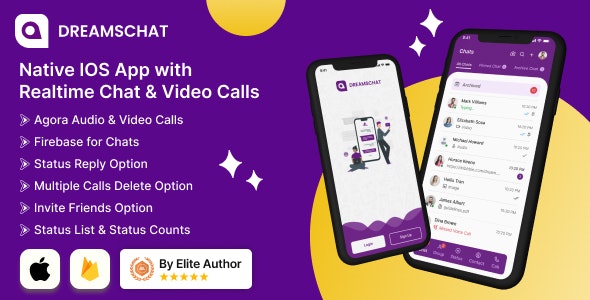 DreamsChat - WhatsApp Clone - Native IOS APP with Firebase Chat Application