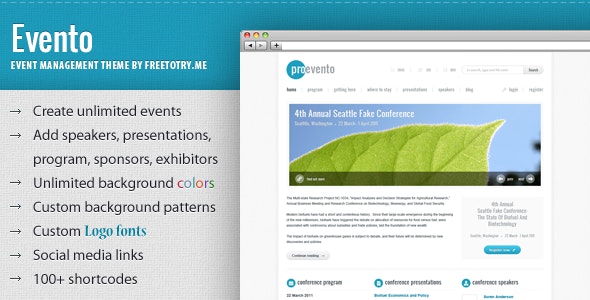 Evento - Event Management WordPress Theme