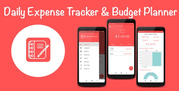 Daily Expense Tracker & Monthly Budget Planner For Android with Ads