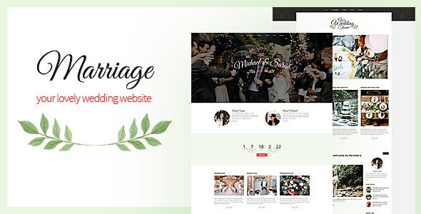 Marriage - Responsive Wedding Wordpress Theme