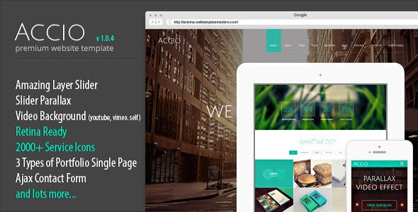 Accio | Responsive Onepage Parallax Site Template