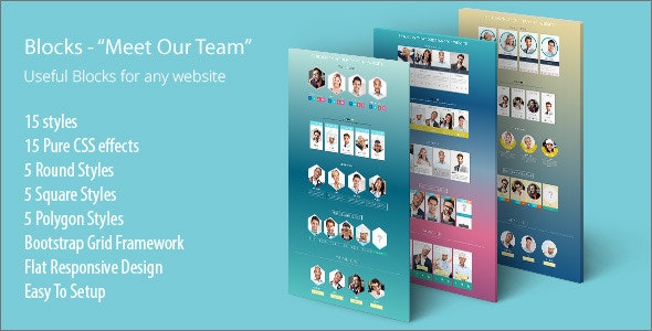 Meet Our Team Responsive Design Blocks