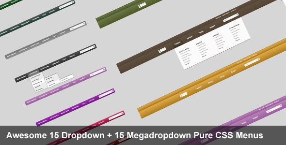 Awesome dropdown and megadropdown CSS3 menus