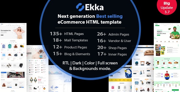 Ekka - Ecommerce HTML Template + Admin Dashboard