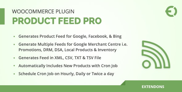 WooCommerce Product Feed Pro Plugin - Google, Facebook & More