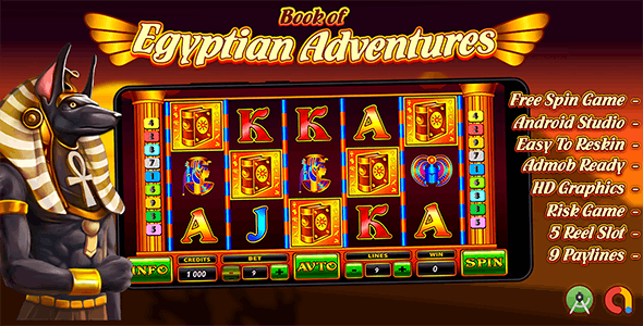 Book of Egyptian Adventures - Slot Machine (Android Studio Source Code)