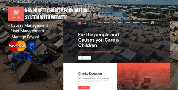 Charity – Nonprofit Charity Foundation System with Website