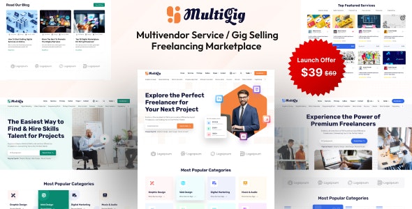 MultiGig - Service / Gig Selling Freelancing Marketplace (Subscription Based)