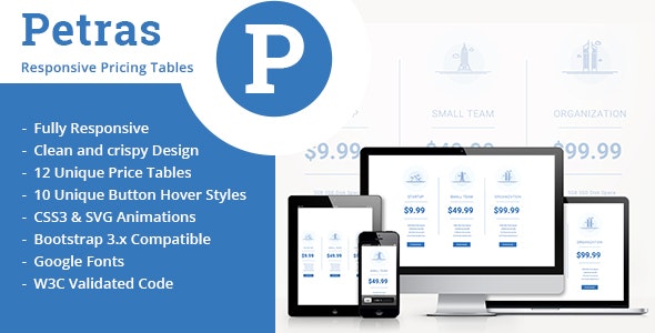 Petras-Responsive Price Tables