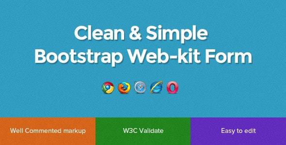 Sleek-kit Clean & Simple Bootstrap Form