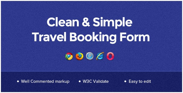 Clean & Simple Travel Booking Form