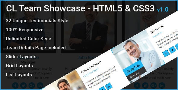 CL Team - Team Showcase HTML Element