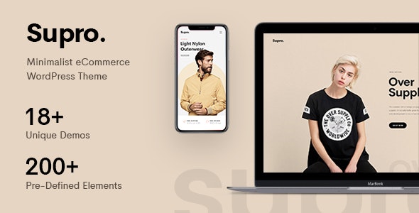 Supro - Minimalist AJAX WooCommerce WordPress Theme