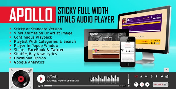 Apollo - Sticky Full Width HTML5 Audio Player