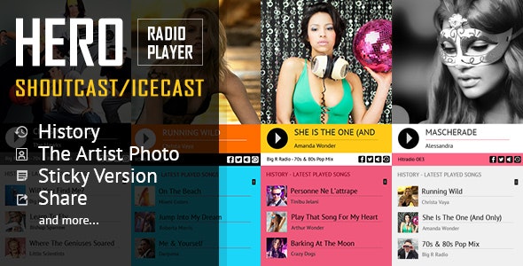 Hero - Shoutcast and Icecast Radio Player With History