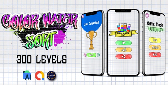 WaterSort  (Admob + GDPR + Android Studio)