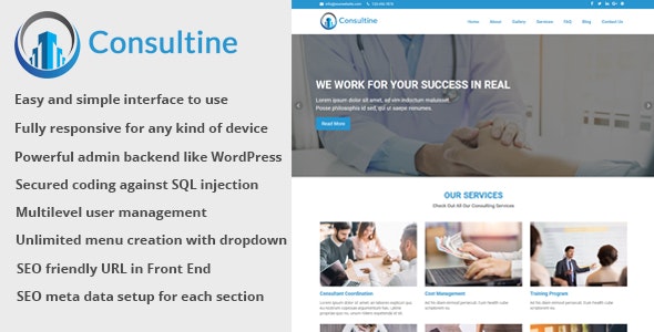 Consultine - Consulting, Business and Finance Website CMS