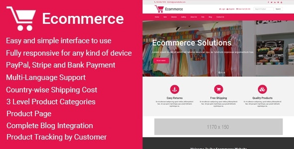 Ecommerce - Responsive Ecommerce Business Management Script