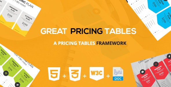 Great Pricing Tables Framework