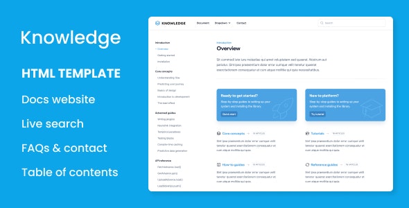 Responsive Knowledge Base & FAQ HTML Template