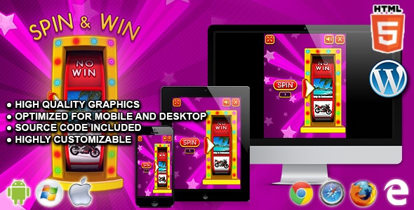 Spin & Win - HTML5 Instant Win Game