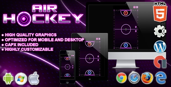 Air Hockey - HTML5 Construct 2 Game