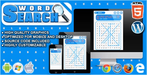 Word Search - HTML5 Word Game