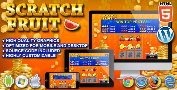 Scratch Fruit - HTML5 Casino Game