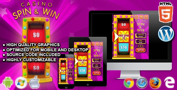 Casino Spin and Win - HTML5 Casino Game