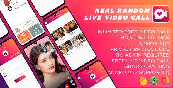 Real Live Random Video Call, Live Video Call Chat, Group Chat, 1 to 1 Video Call