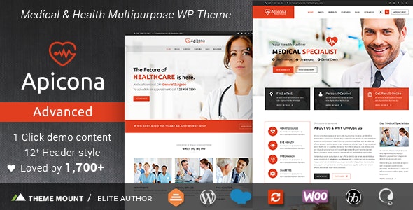 Apicona - Health & Medical WordPress Theme