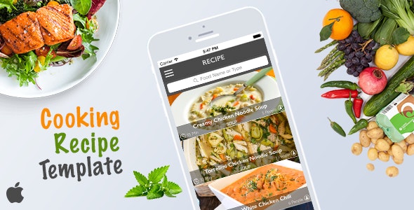 Cooking Recipe Template for iOS