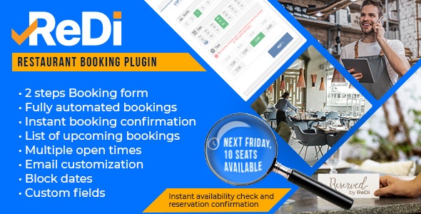 ReDi Restaurant Booking plugin for WordPress