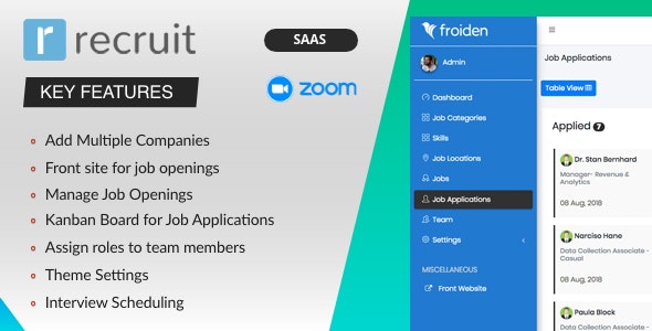 Recruit SAAS - Recruitment Manager