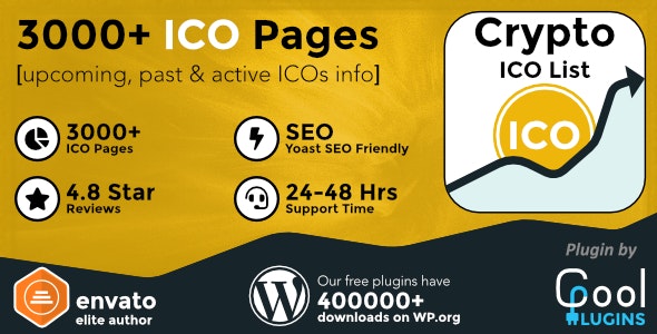 Crypto ICO List Widgets Pro - WordPress ICO Database Plugin