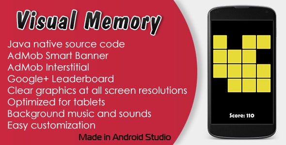 Visual Memory Game with AdMob and Leaderboard