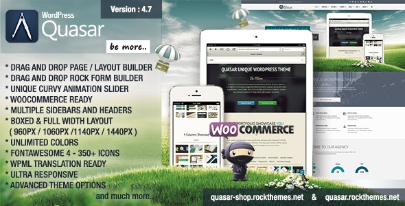 Quasar - WordPress Theme with Animation Builder