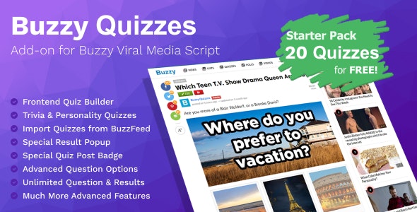 Quizzes Plugin for Buzzy