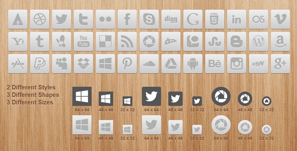 CSS3 Smooth Hover Gradient Social Networking Icons