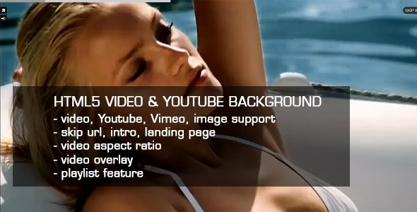 HTML5 Video & Youtube background