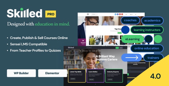 Skilled | School Education Courses WordPress Theme