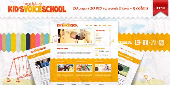 Kids Voice School - HTML Template