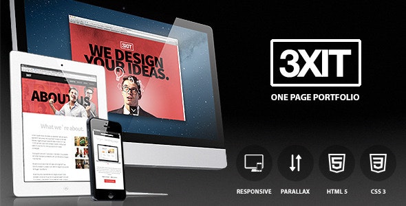 Exit - parallax single page portfolio